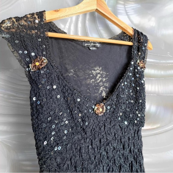 Vintage Ann Ferriday Lace Sequin Top - Picture 5 of 6